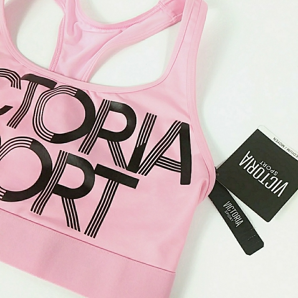 NWT Victoria Sport The Player Sports Bra Pink - Picture 3 of 8